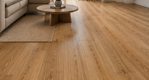 Suelo laminado Roble natural en un salón